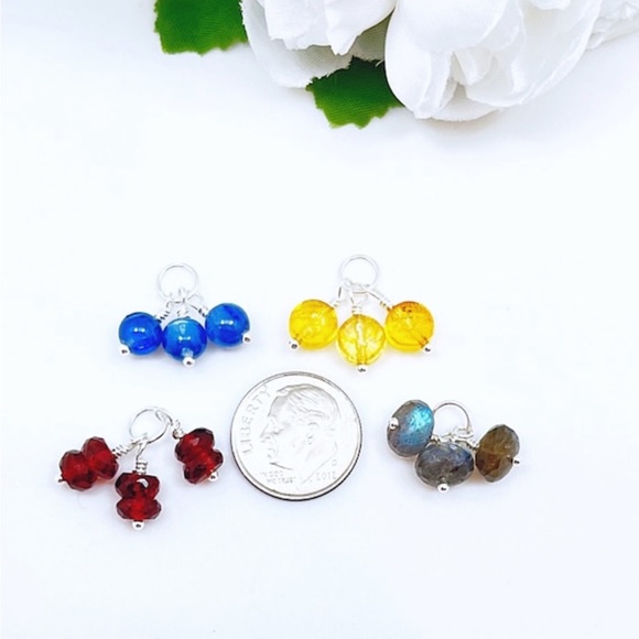 Starter Set Hoop Charms in Sterling Silver or Gold Filled Hoops & 5 Pairs Charms - Picture 5 of 9